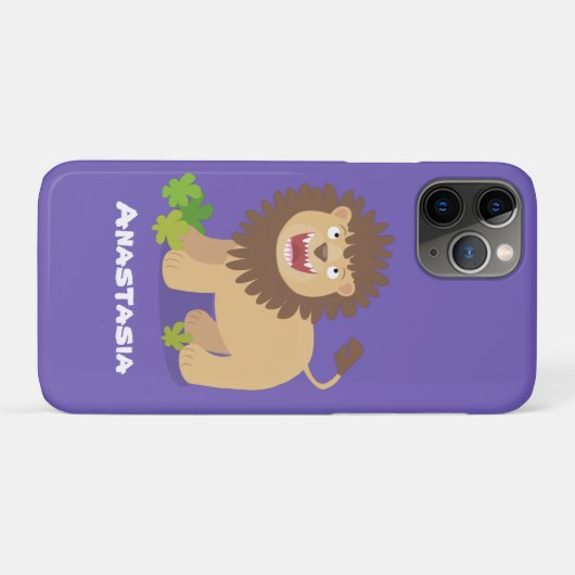 Coques Case-Mate iPhone Illustration de l'effervescence de lions heureux (Dos (Horizontal))