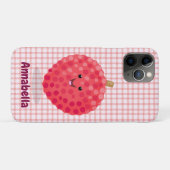 Coques Case-Mate iPhone Illustration de litchee rose mignon (Dos (Horizontal))