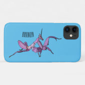 Coques Case-Mate iPhone Illustration de l'orchidée mante (Dos (Horizontal))