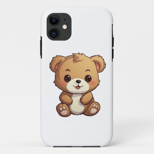 Coques Case-Mate iPhone Illustration de l'ours de dessin (Dos)