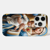 Coques Case-Mate iPhone Illustration de Mère Marie et Bébé Jésus (Verso (horizontal))