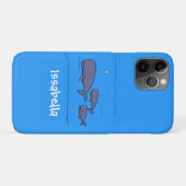Coques Case-Mate iPhone Illustration de mignonne migratrice de baleines à (Dos (Horizontal))
