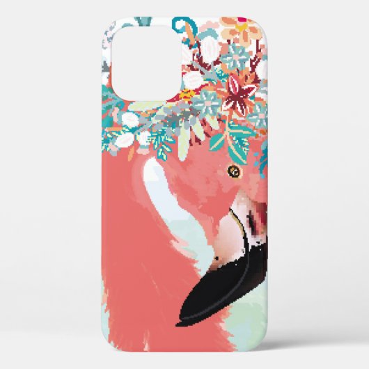 Coques Case-Mate iPhone Illustration de mode avec flamants roses dessinés (Verso)