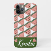 Coques Case-Mate iPhone Illustration de monogramme de pastèque d'été (Dos)