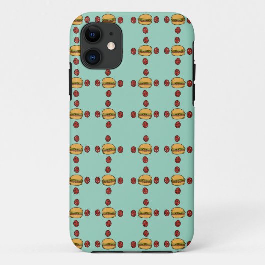 Coques Case-Mate iPhone Illustration de motifs de hamburger (Dos)