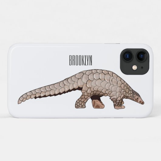 Coques Case-Mate iPhone Illustration de Pangolin (Dos (Horizontal))
