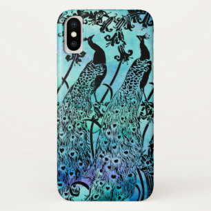 Coque Case-Mate Pour iPhone Illustration de paon Art nouveau vintage Antique