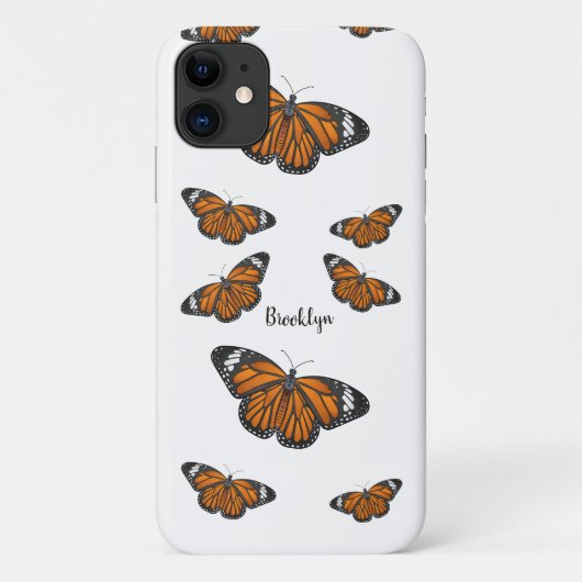 Coques Case-Mate iPhone Illustration de papillon monarque (Dos)