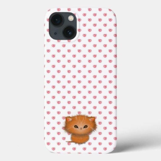 Coques Case-Mate iPhone Illustration de petit chaton orange tabby (Verso)