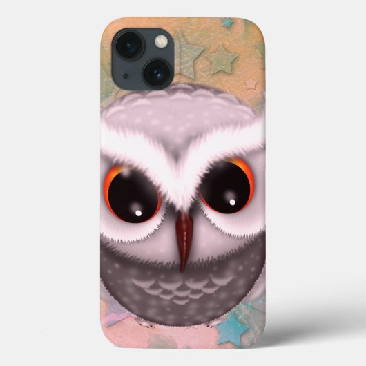 Coques Case-Mate iPhone Illustration de petit hibou cornu grincheux (Verso)