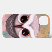 Coques Case-Mate iPhone Illustration de petit hibou cornu grincheux (Verso (horizontal))