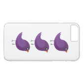 Coques Case-Mate iPhone Illustration de petit oiseau violet mignon (Dos (Horizontal))