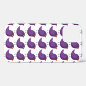 Coques Case-Mate iPhone Illustration de petit oiseau violet mignon (Verso (horizontal))