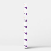 Coques Case-Mate iPhone Illustration de petit oiseau violet mignon (Verso / Gauche)