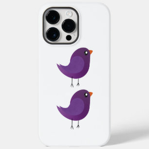 Coque Pour Pour iPhone 14 Pro Max Illustration de petit oiseau violet mignon