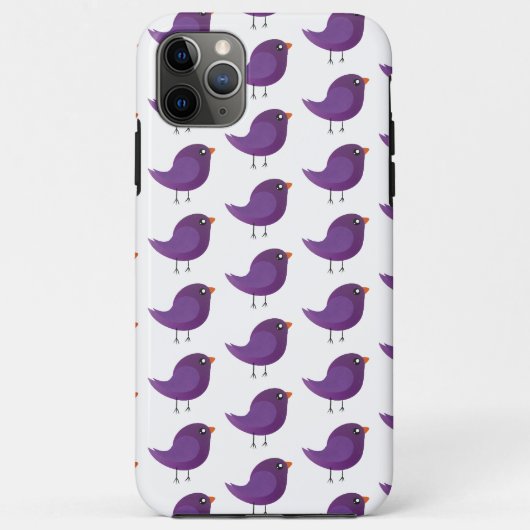 Coques Case-Mate iPhone Illustration de petit oiseau violet mignon (Dos)