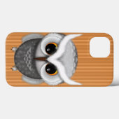 Coques Case-Mate iPhone Illustration de petite chouette grincheuse (Verso (horizontal))