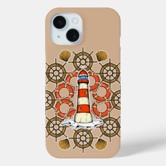 Coques Case-Mate iPhone Illustration de phare côtier (Verso)