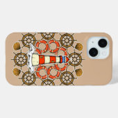 Coques Case-Mate iPhone Illustration de phare côtier (Verso (horizontal))