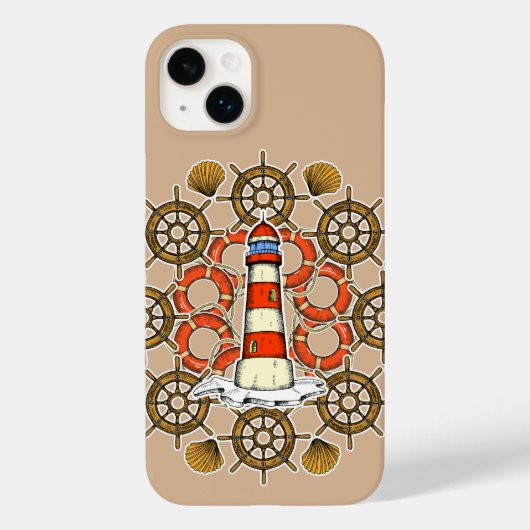 Coques Case-Mate iPhone Illustration de phare côtier (Verso)