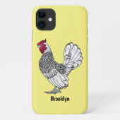 Coques Case-Mate iPhone Illustration de poulet Sebright (Dos)