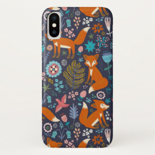 Coque Case-Mate Pour iPhone Illustration de renards colorés Oiseaux et fleurs