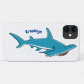 Coques Case-Mate iPhone Illustration de requin marteau (Dos (Horizontal))