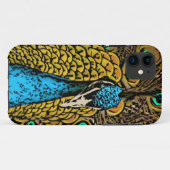 Coques Case-Mate iPhone Illustration de splendeur de paon (Dos (Horizontal))