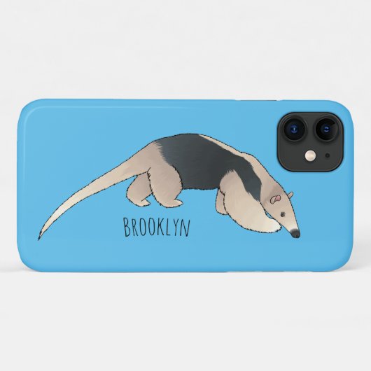 Coques Case-Mate iPhone Illustration de Tamandua (Dos (Horizontal))