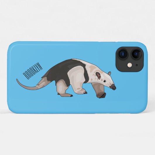 Coques Case-Mate iPhone Illustration de Tamandua (Dos (Horizontal))