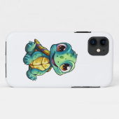 Coques Case-Mate iPhone Illustration de tortue caricaturale (Dos (Horizontal))