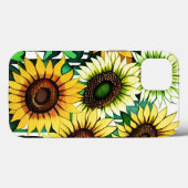 Coques Case-Mate iPhone Illustration de tournesol moderne  (Verso (horizontal))