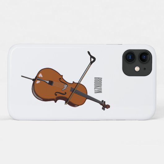 Coques Case-Mate iPhone Illustration de violoncelle (Dos (Horizontal))