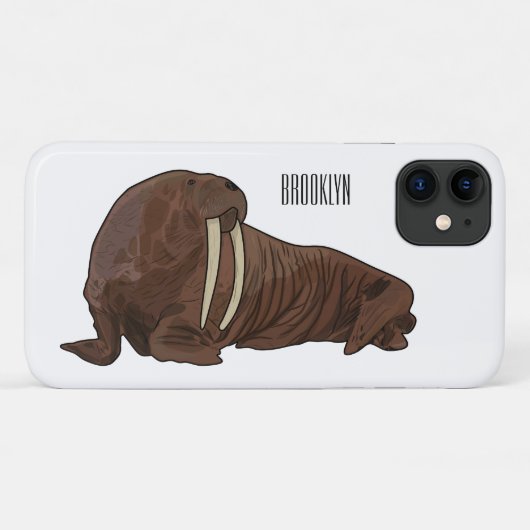Coques Case-Mate iPhone Illustration de Walrus (Dos (Horizontal))
