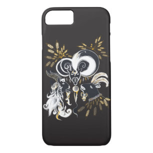 Coque Case-Mate Pour iPhone Illustration d'encre de chèvre noire et blanche