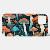 Coques Case-Mate iPhone Illustration des champignons de la forêt lunaire (Verso (horizontal))