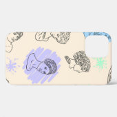 Coques Case-Mate iPhone Illustration des contours des statues grecques. B (Verso (horizontal))
