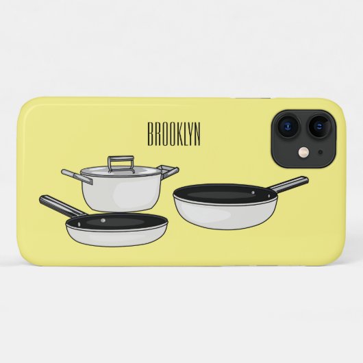 Coques Case-Mate iPhone Illustration des jeux de cuisine (Dos (Horizontal))