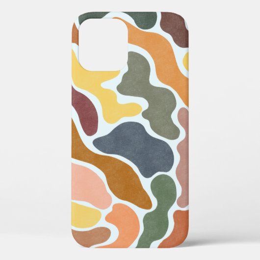 Coques Case-Mate iPhone Illustration des tons terre abstraits modernes. (Verso)