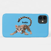 Coques Case-Mate iPhone Illustration d'ocelot mignon (Dos (Horizontal))
