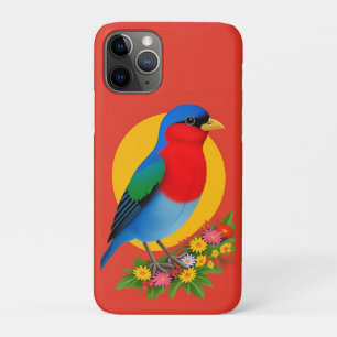 Case-Mate iPhone Case Illustration d'oiseau coloré avec fond floral