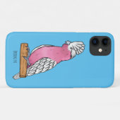Coques Case-Mate iPhone Illustration d'oiseau de Galah (Dos (Horizontal))