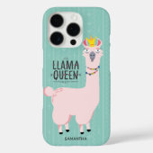 Coques Case-Mate iPhone Illustration drôle de Llama Queen (Verso)