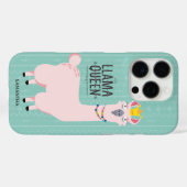 Coques Case-Mate iPhone Illustration drôle de Llama Queen (Verso (horizontal))