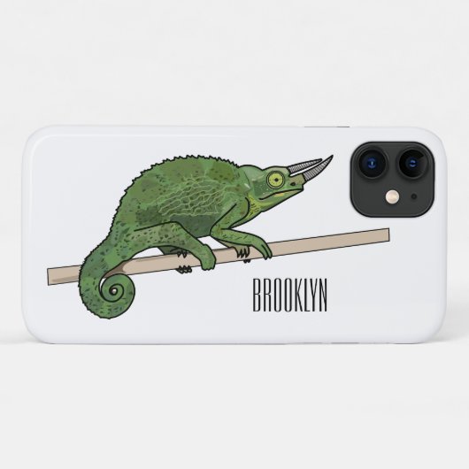 Coques Case-Mate iPhone Illustration du caméléon de Jackson (Dos (Horizontal))