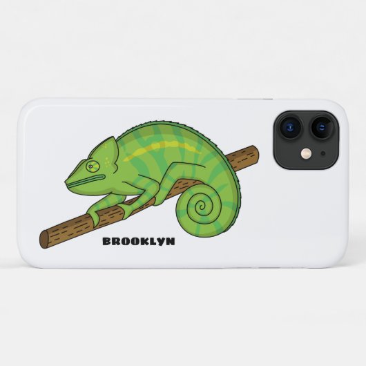 Coques Case-Mate iPhone Illustration du caméléon de la parson (Dos (Horizontal))