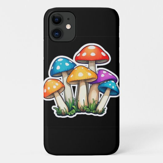 Coques Case-Mate iPhone Illustration du champignon transparent (Dos)
