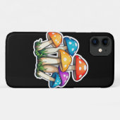 Coques Case-Mate iPhone Illustration du champignon transparent (Dos (Horizontal))