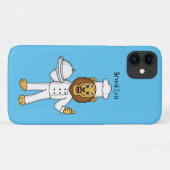 Coques Case-Mate iPhone Illustration du chef mignon lion (Dos (Horizontal))