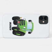 Coques Case-Mate iPhone Illustration du joli joyeux tracteur agricole vert (Dos (Horizontal))